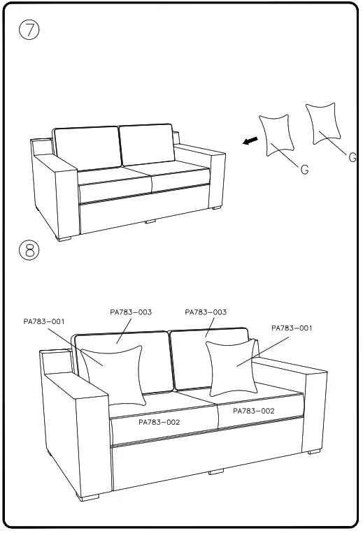 ASHLEY P783-835 Furniture Grasson Lane Loveseat W cushion - 5