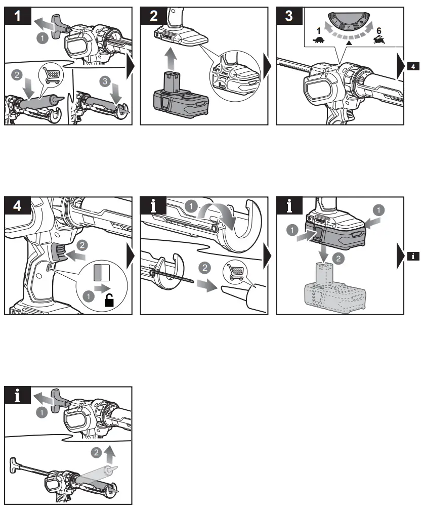 RYOBI RCG18 0 Cordless Caulking Gun Tool - fig1