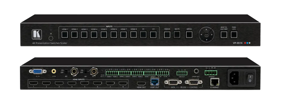 Kramer Vp-551x 10-input 18g 4k Presentation Switcher-scaler Owner's Manual Kramer Vp-551x 10-input 18g 4k Presentation Switcher-scaler Owner's Manual