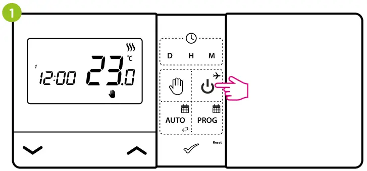 ENGO CONTROLS E901WIFI Wireless Internet Thermostat Wi-Fi - OFF mode 1