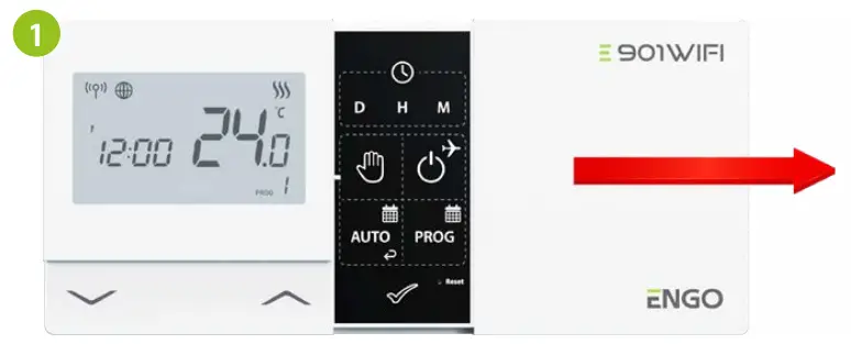 ENGO CONTROLS E901WIFI Wireless Internet Thermostat Wi-Fi - Wall mounting 1