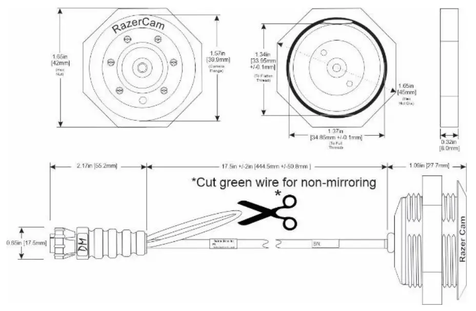 DAKOTA MICRO DMRZ-HC RazerCam AHD 170° NTSC Camera - overview