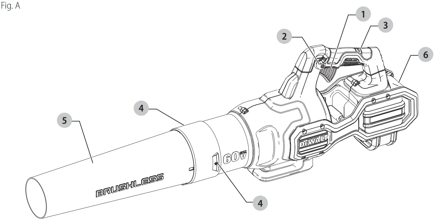 DEWALT DCBL772 60V Max Lithium Handheld Blower -fig