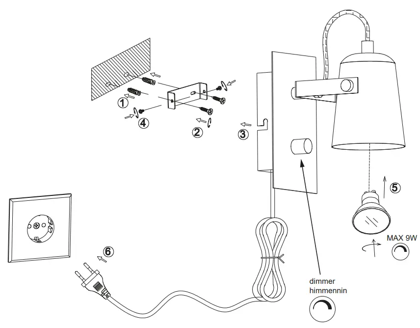 ANETA LIGHTING METZ 70100 Wall Lamp