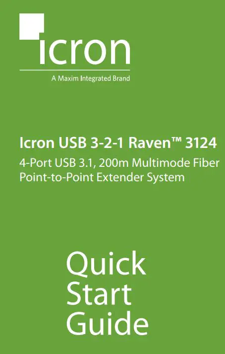 Icron USB 3-2-1 Raven™ 3124 User Guide