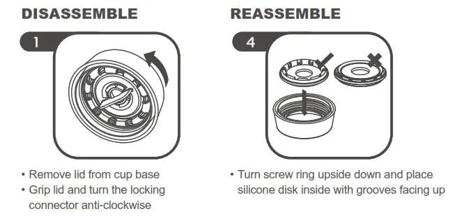 INSTRUCTION FOR CLEANING MEALTIME CUPS