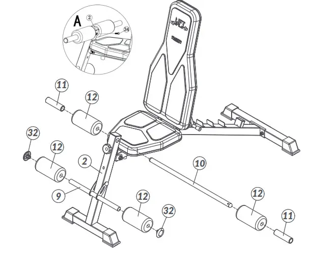 BLUEFIN Lift Weights Bench-Step 5