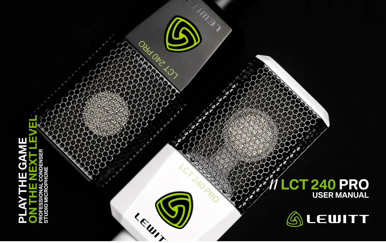 LEWITT LCT-240 Pro Cardioid Condenser Microphone User Manual