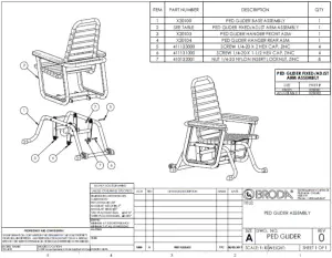 BRODA Glider Parts Schematic Drawings 1