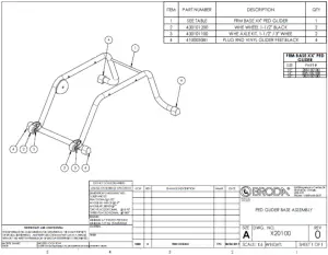 BRODA Glider Parts Schematic Drawings 2