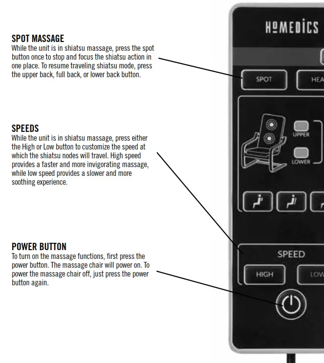 Homedics MCS-1200H 3D Shiatsu Massaging Lounger - SPOT MASSAGE