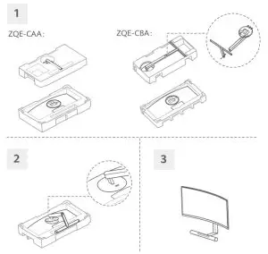 HUAWEI ZQE-CBA Gaming Monitor - Setting up the monitor