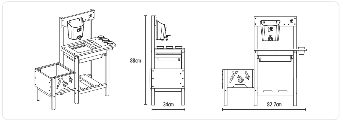 TP677U Wooden Gardening Station fig3