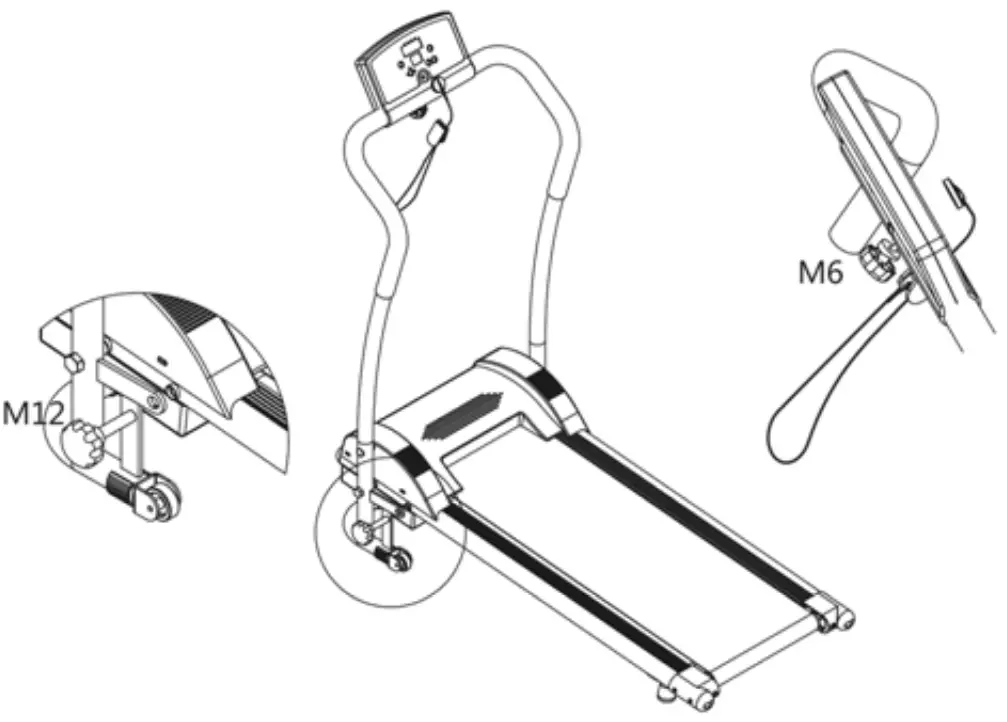 kogan FSEFBTM300A Electric Foldable Treadmill T300 - M6 knob