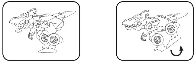 vtech 538100 Switch and Go Velociraptor Racer Car- TRANSFORMATION