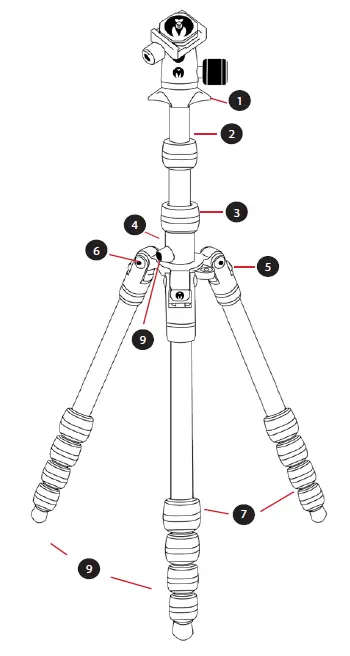 3 Legged Thing B01MFE0P9D Punks Corey Magnesium Alloy Ultra Compact Travel Tripod featured fig 1