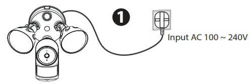 FOSCAM 4MP Floodlight Camera - Wifi Connection 1