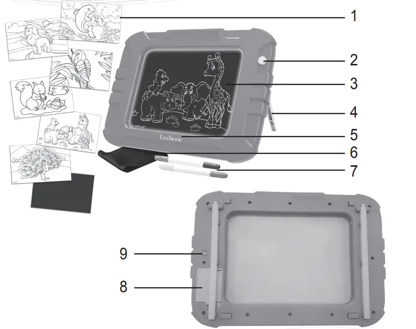 LEXIBOOK CRNEO Series Neon Electronic Drawing Board