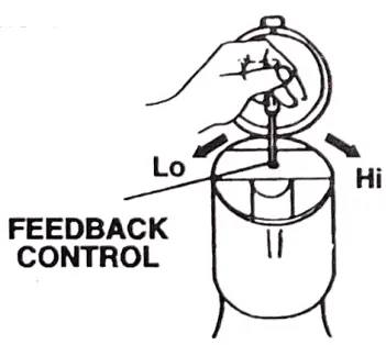 USING THE FEEDBACK CONTROL