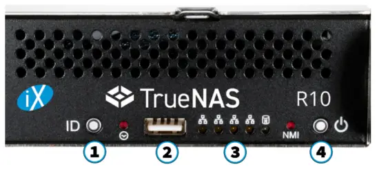 TrueNAS R Series Unified Storage Arrays - Ports and Indicators