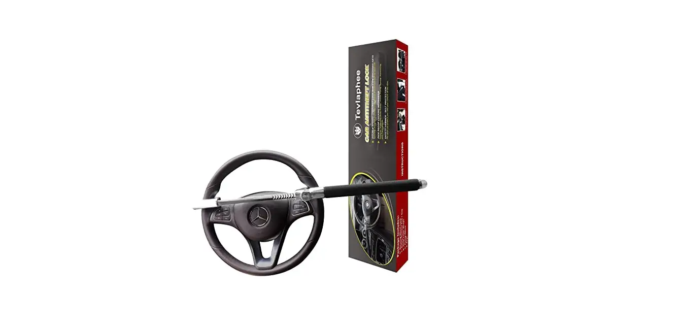 Tevlaphee Steering Wheel Lock For Cars, Wheel Lock, Vehicle Anti Theft Lock-instrucitons Guide