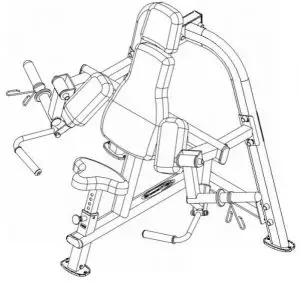 Insportline 18250 Bicep Curl Machine Steelflex PlateLoad Line