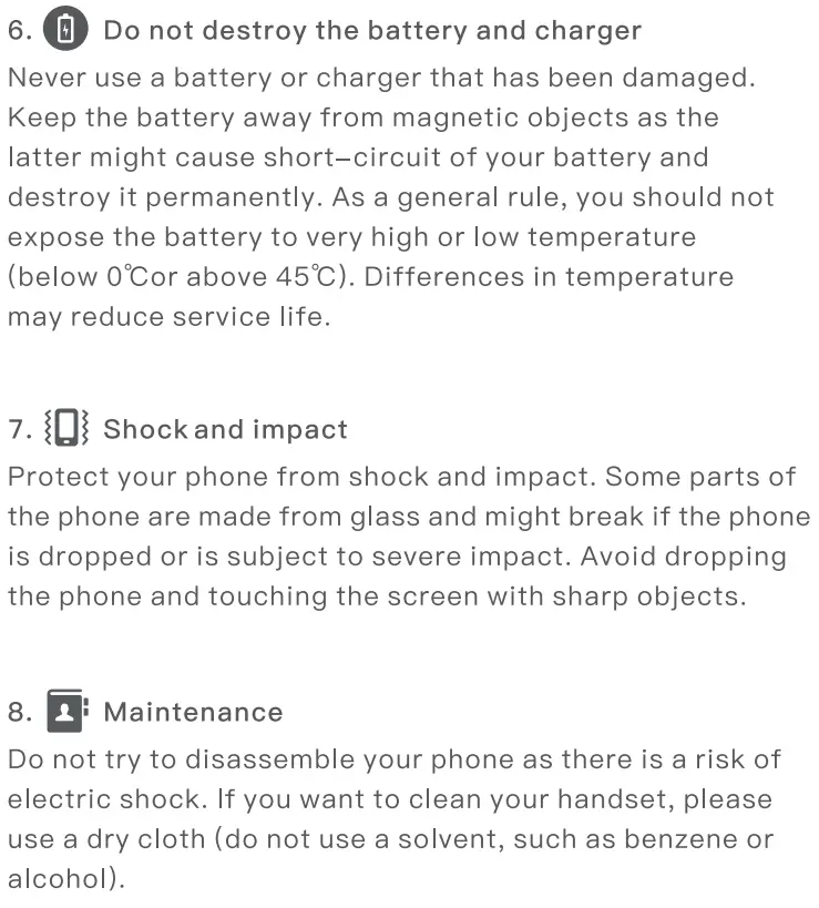 DOOGEE V10 Pre-Order Best Rugged Phone Dual 5G Phone User Manual - Maintenance and Safety