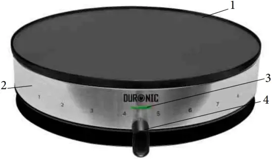 DURONIC PM131 Crepe Maker 33cm Electric Pancake Machine Components