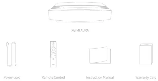 XGIMI Aura 4K UHD Ultra Short Throw Laser Projector - Included