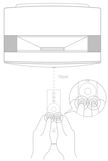 XGIMI Aura 4K UHD Ultra Short Throw Laser Projector - pairing the remote control