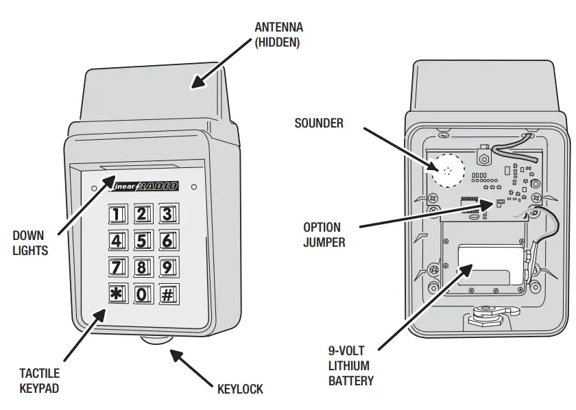 MDKP EF400208 WIRELESS KEYPAD TRANSMITTER 1