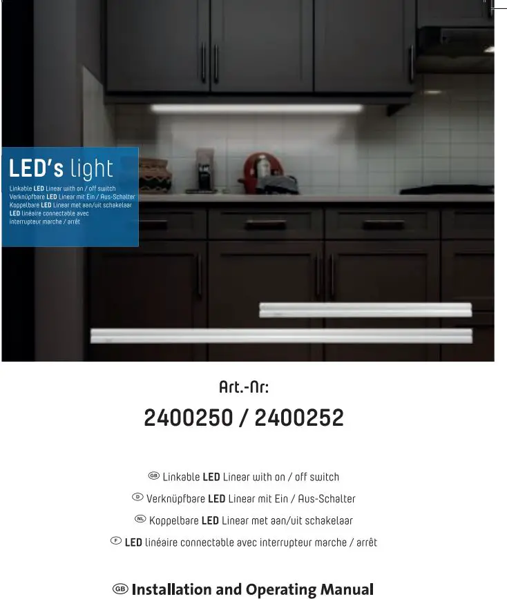 Linkable LED Linear with ON OFF Switch User Manual