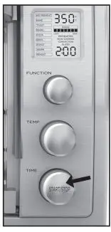 BLACK DECKER Digital Countertop Oven User Manual - Press the TIME knob to begin cooking