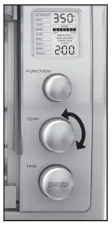 BLACK DECKER Digital Countertop Oven User Manual - Using the TEMP Knob adjust temperature