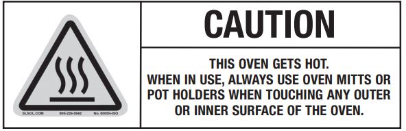 BLACK DECKER Digital Countertop Oven User Manual - Warning - Hot Surface icon