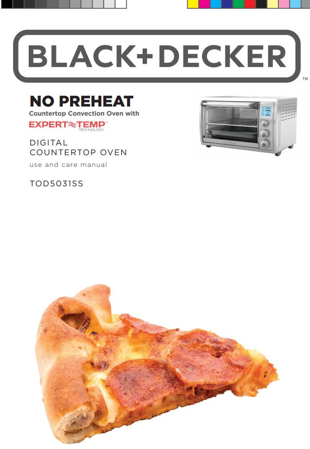 BLACK DECKER Digital Countertop Oven User Manual