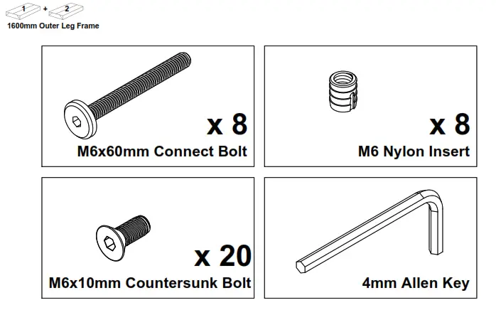 dams Connex 1600mm - Fittings