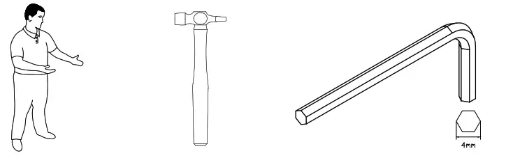 dams Connex 1600mm - TOOLS REQUIRED FOR ASSEMBLY