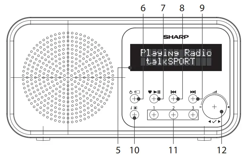 SHARP DR-P420 Tokyo Portable Digital Radio -Figure 2