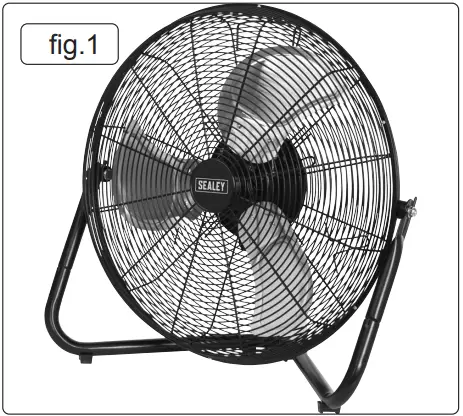 SEALEY HVF18.V5 18 Inch Industrial High Velocity Floor Fan - SPECIFICATION