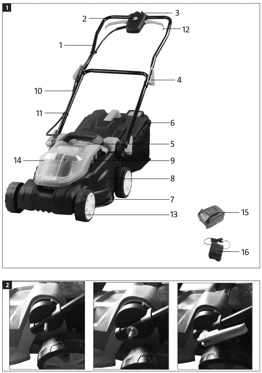 MEEC TOOLS 014477 18V Battery Powered Lawn Mower - 1