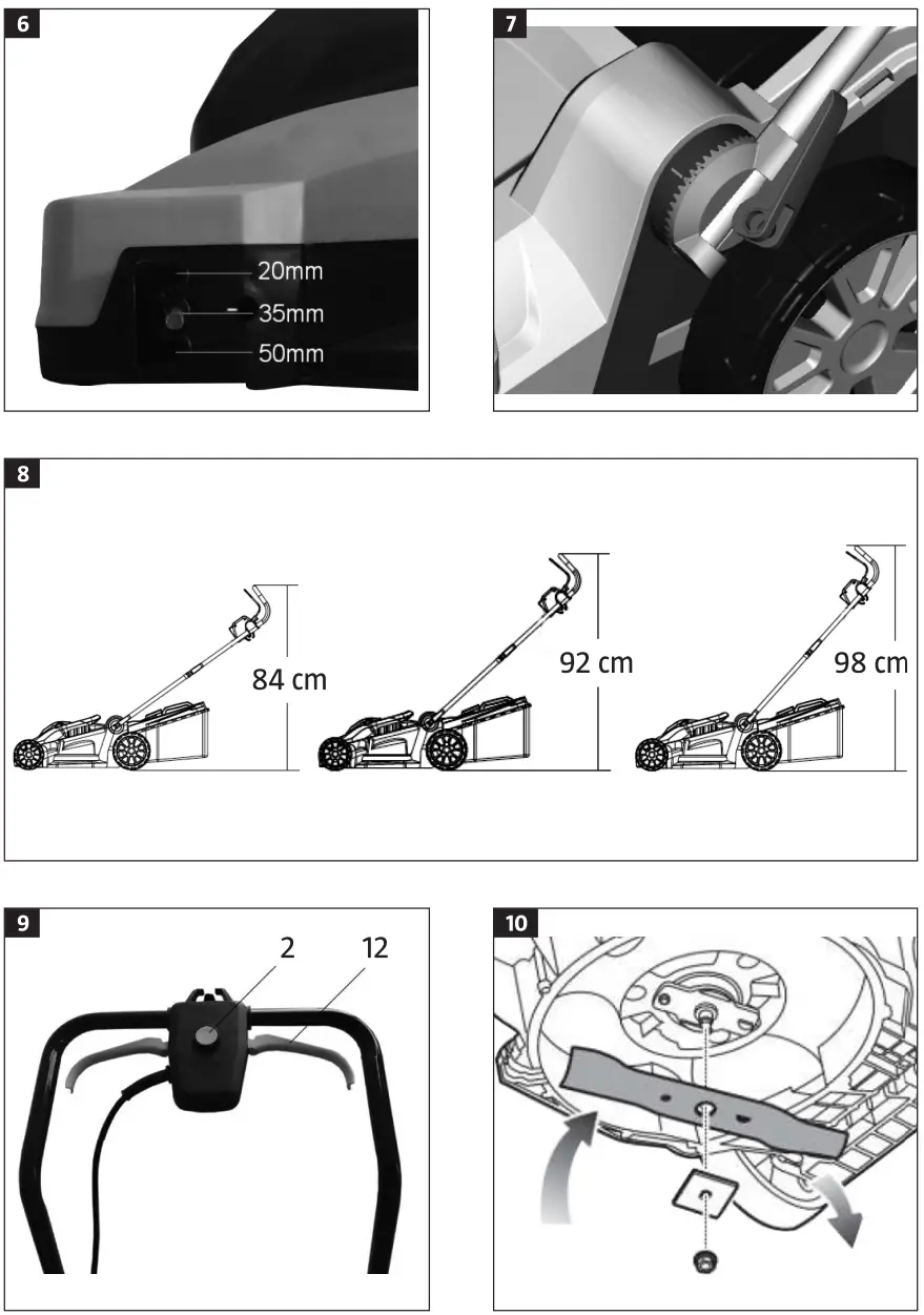 MEEC TOOLS 014477 18V Battery Powered Lawn Mower - 3