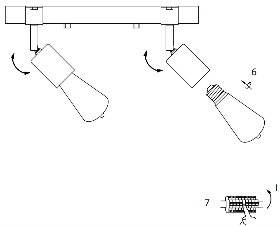 LeuchtenDireckt 13472 79 SLAT Wall Lamp fig 1