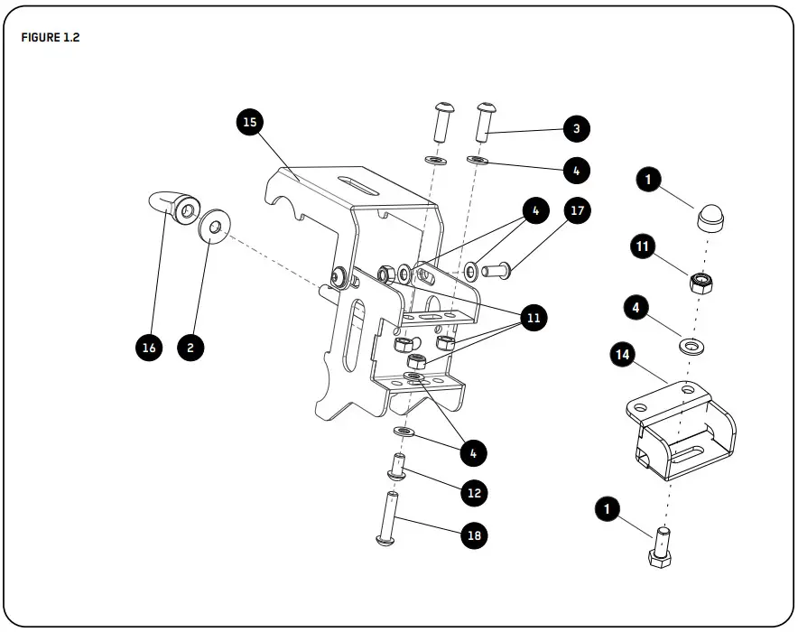 FRONT RUNNER JADA010 Hi-Lift Jack Bracket - Figure 2