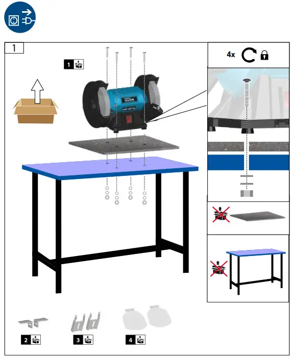 Gude GDS 125-12 Duplex Grinding Machine - 2