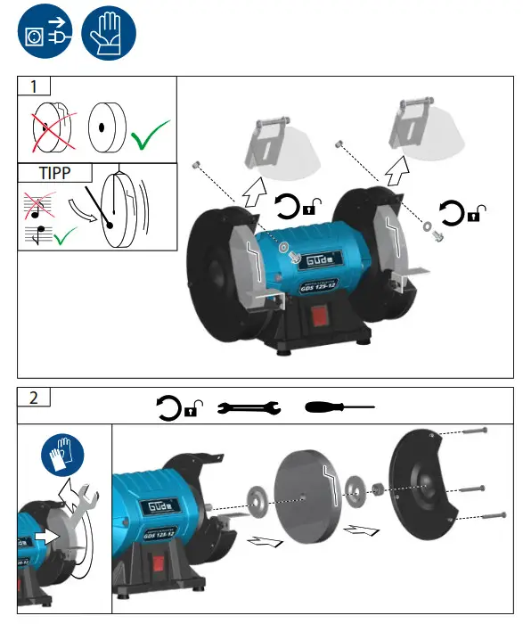 Gude GDS 125-12 Duplex Grinding Machine - 7
