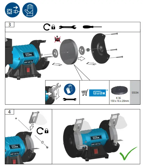 Gude GDS 125-12 Duplex Grinding Machine - 8