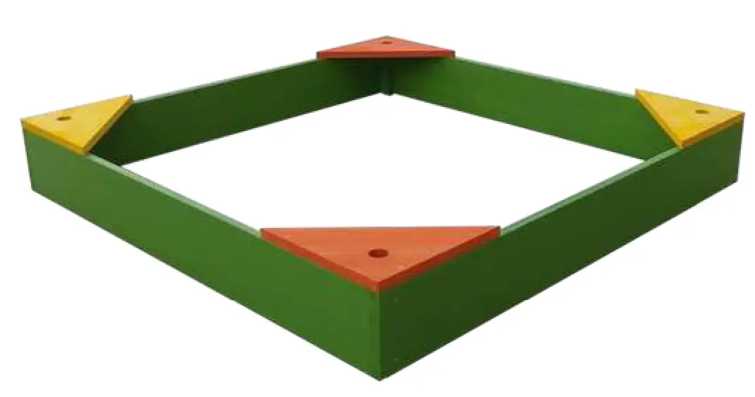 SUNNY Co52.003.00 Daisy Wooden Sandpit Green Sandbox