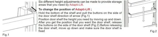 FIG 14 Adapti-Lift door shelf