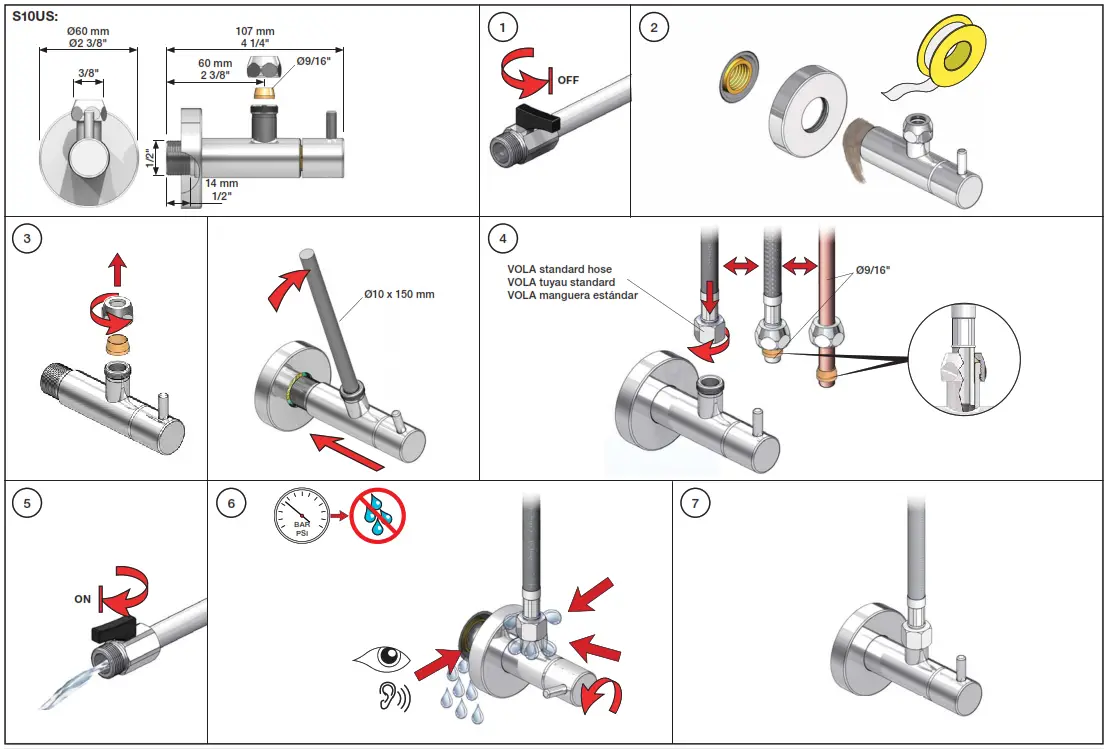 vola S10 Angle Valve - fig 2
